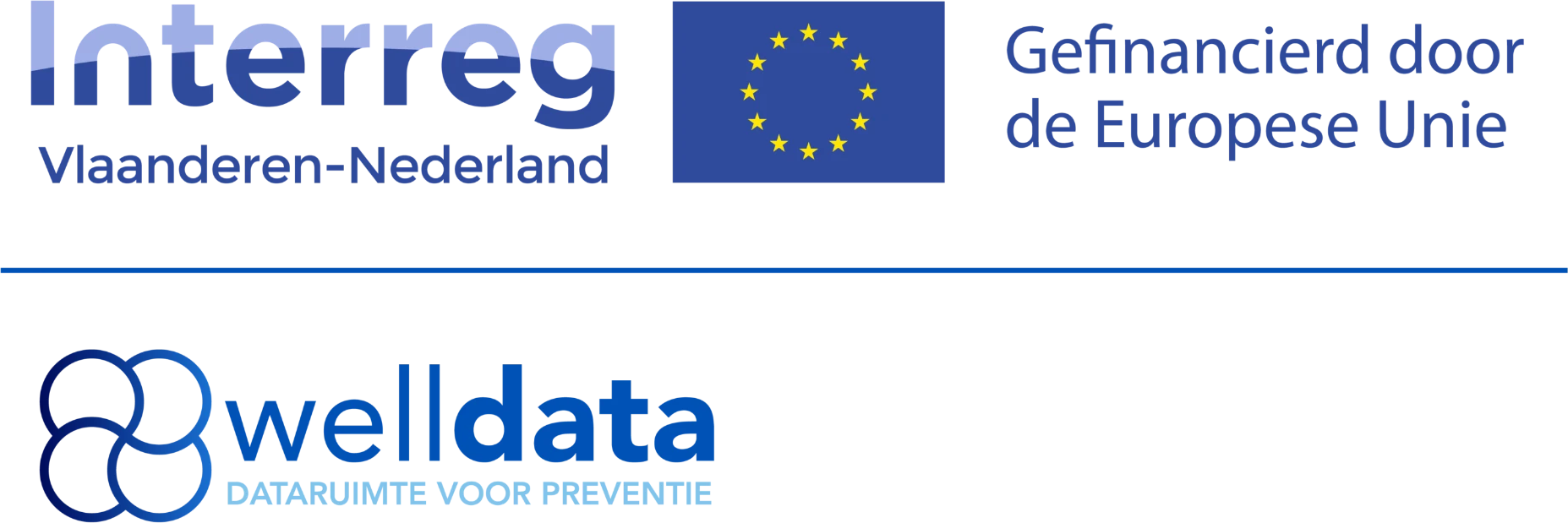 Interreg Vlaanderen-Nederland, Gefinancierd door de Europese Unie, WellData — dataruimte voor preventie